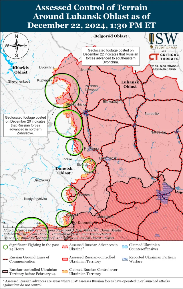 Російські окупанти продовжують наступ на Донеччині, - карти ISW_7