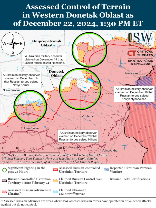 Російські окупанти продовжують наступ на Донеччині, - карти ISW_9