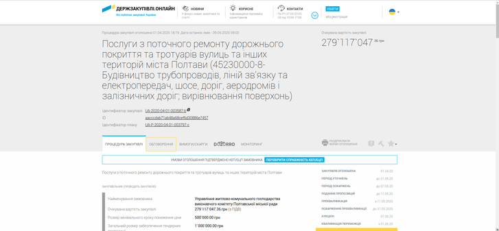 Оголошена закупівля Оголошена закупівля