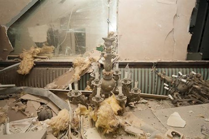 Наслідки вибуху газового балону в елітному Київському ресторані