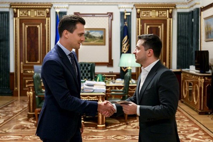 О. Скічко і В. Зеленський в Офісі президента О. Скічко і В. Зеленський в Офісі президента