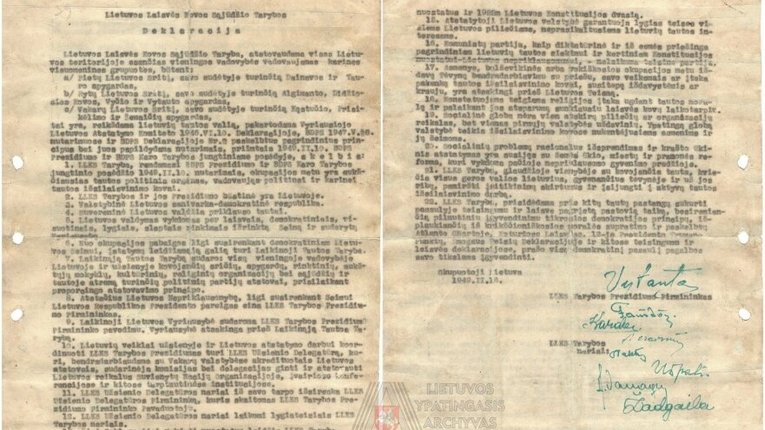 Декларацію литовських "лісових братів" виявлено в архіві Вільнюса