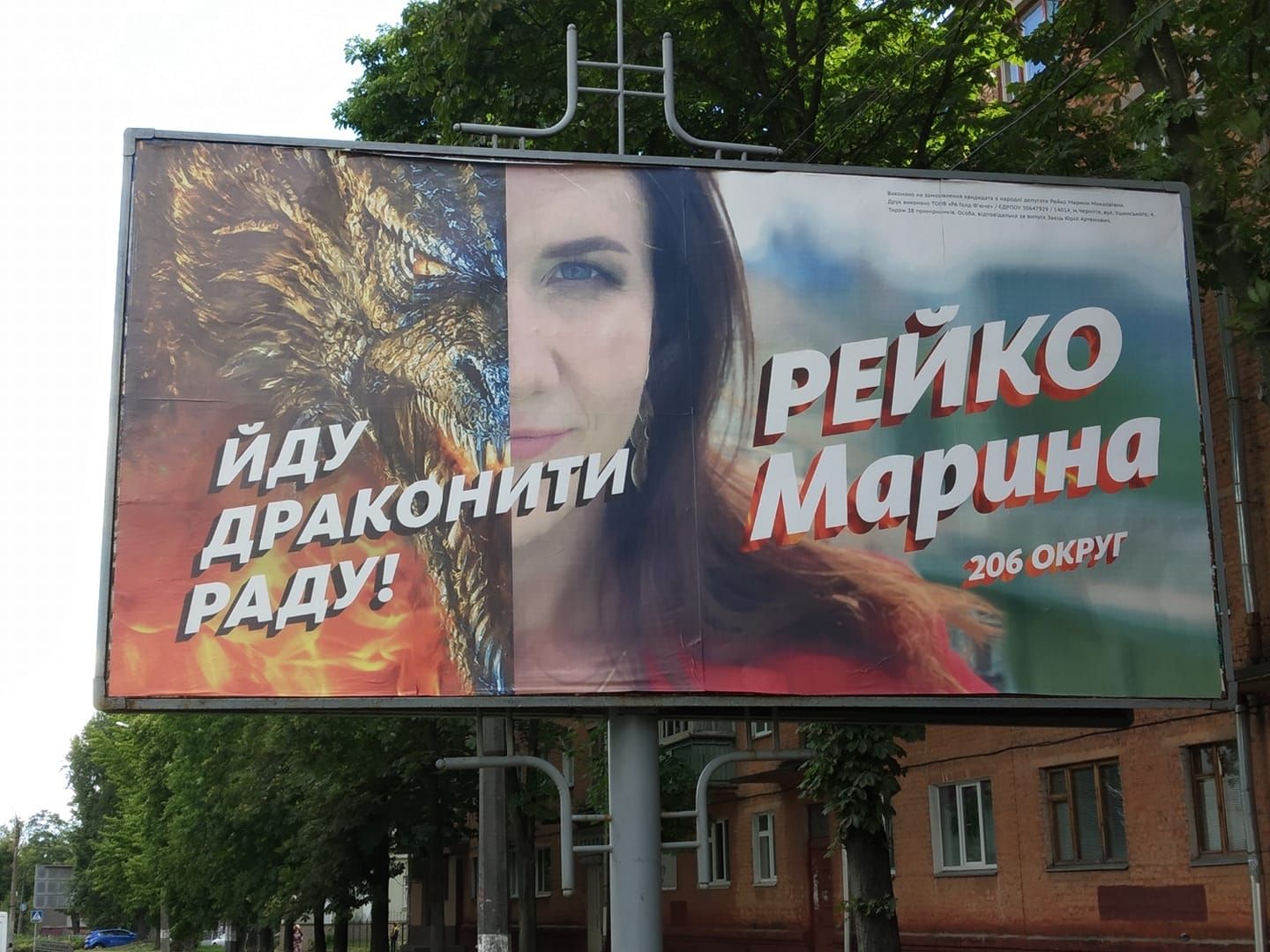Політтехнологи постаралися: у Чернігові агітують голосувати за «дракона»_1
