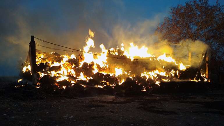 ​У Шишацькому районі Полтавщини згоріло понад 50 тонн соломи