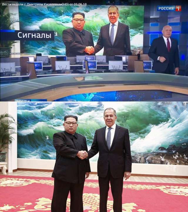 Перестарались: російські ЗМІ намалювали посмішку Кім Чен Ину на спільному фото з Лавровим _2