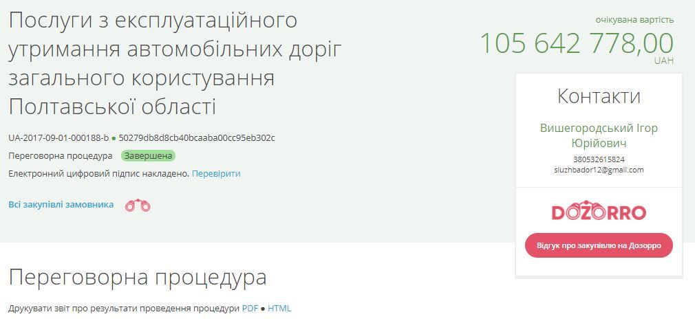 Полтавський «автодор» без конкурентів виграв 100-мільйонний тендер на обслуговування доріг області_1
