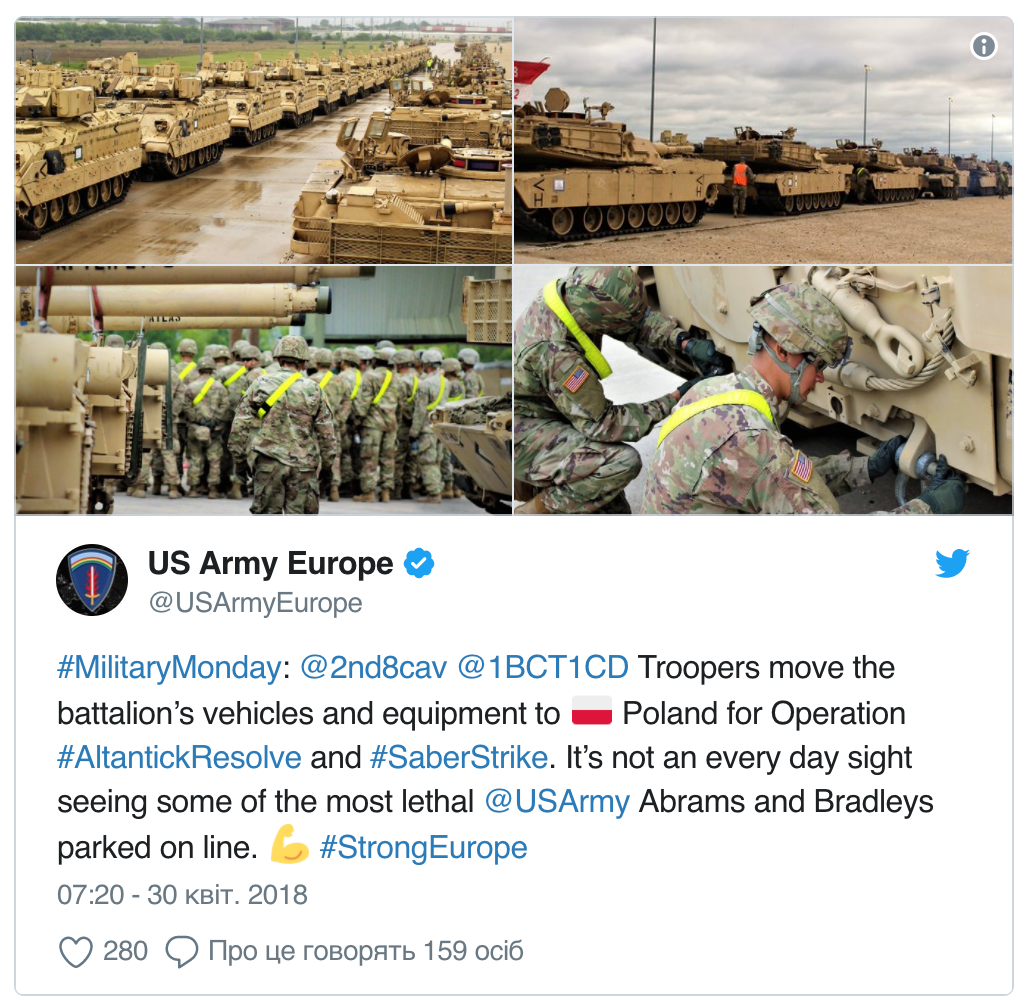 До Польщі перекидають американські танки та військових_1