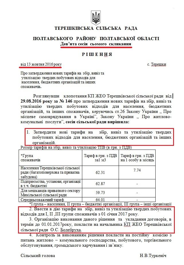 Громада зазнала збитків через незаконне рішення Терешківської сільради_3