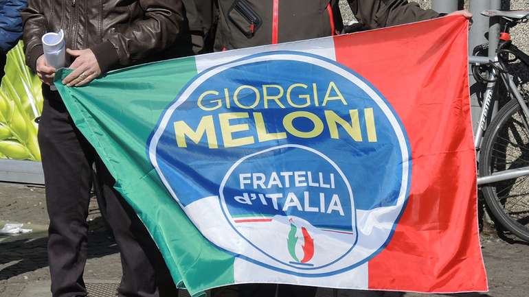 Прапор партії "Брати Італії"