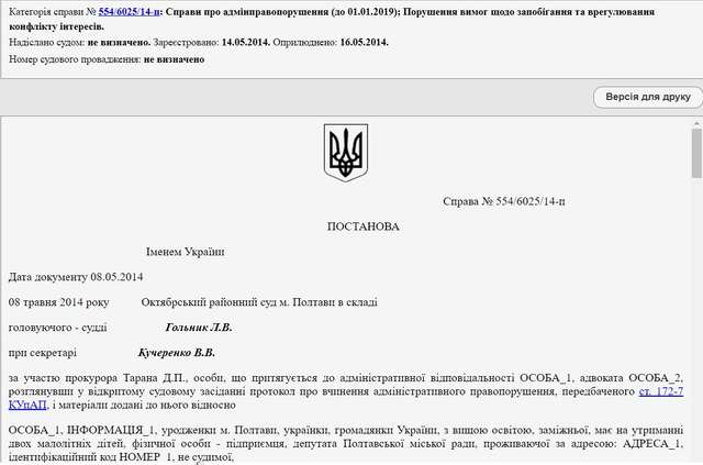 Полтавська суддя Гольник продовжує піаритися на справах Мамая_1