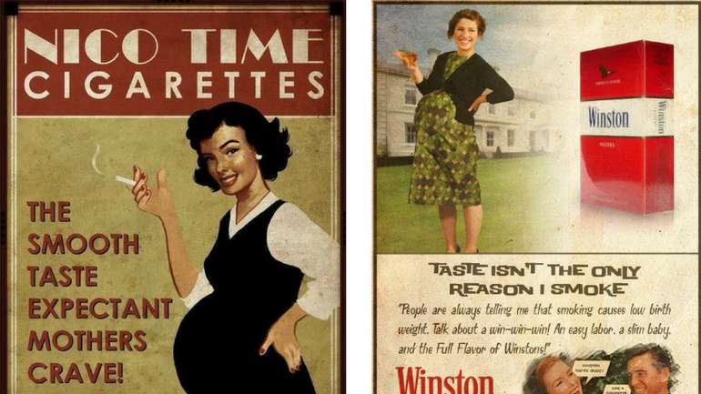 Реклама цигарок Nico Time - "М'який смак, якого жадають майбутні мами"