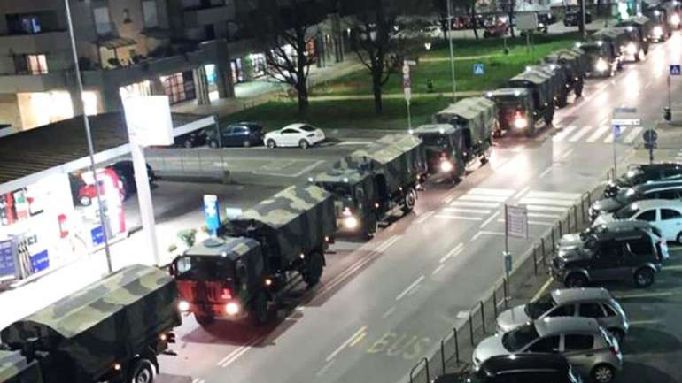 Через коронавірус на вулицях італійських міст побільшало військової техніки