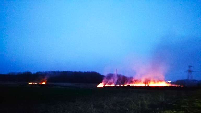 Низку пожеж на відкритій території ліквідували полтавські надзвичайники