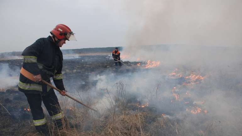Вогнеборці загасили займання на відкритій території у Вінницькій області