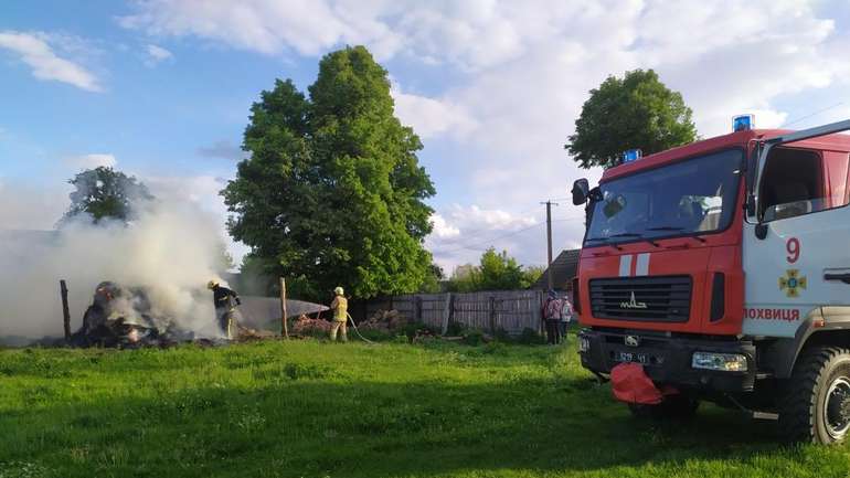 У Лохвицькому районі ліквідовано займання 2 тонн сіна