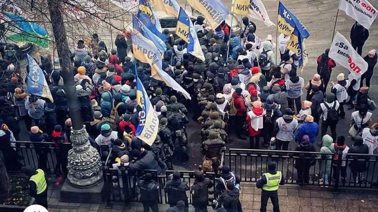 На акції протесту підприємців в Києві поліціянти затримали одного з учасників