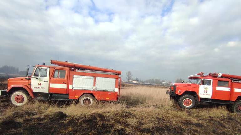 На Полтавщині за день вигоріло 14 га території