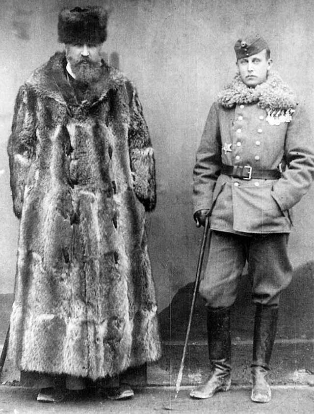 Вільгельм Габсбурґ (праворуч) і митрополит Андрей Шептицький, 1917 рік