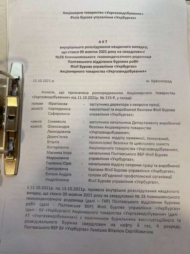 Трагедія на буровій