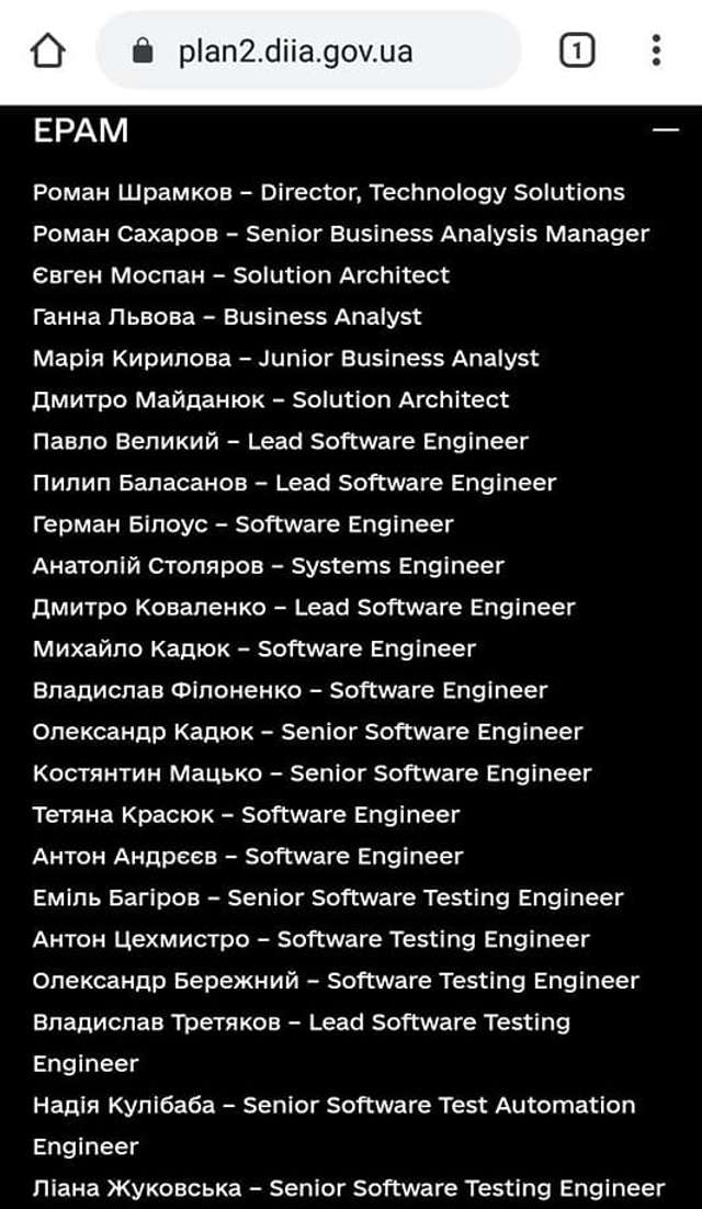 Інформація про перших розробників