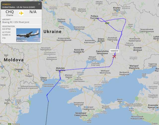 Ситуацію на Донбасі моніторить літак США RC-135V_2