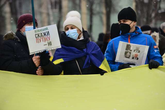 У Києві на Михайлівській площі відбулася акція «Скажи Путіну Ні».