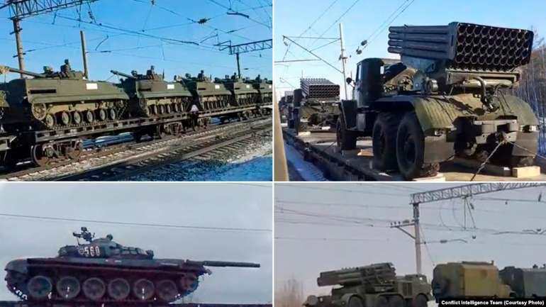Фото військової техніки, що доводять її перекидання зі сходу Росії на захід