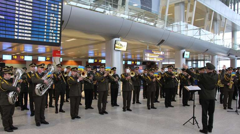 Акція із вшанування "кіборгів" у аеропорту "Львів", 20 січня 2020 року.