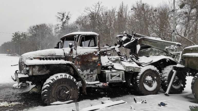 Розбита колона кадирівців, по якій відпрацював наш Bayraktar