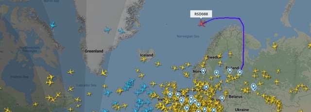 Урядовий Іл-96-300 вилетів із московії до США_1