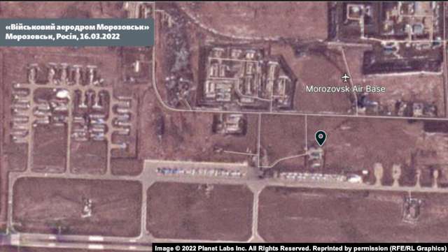 «Військовий аеродром Морозовськ», Морозовськ, Росія, 16 березня 2022 року