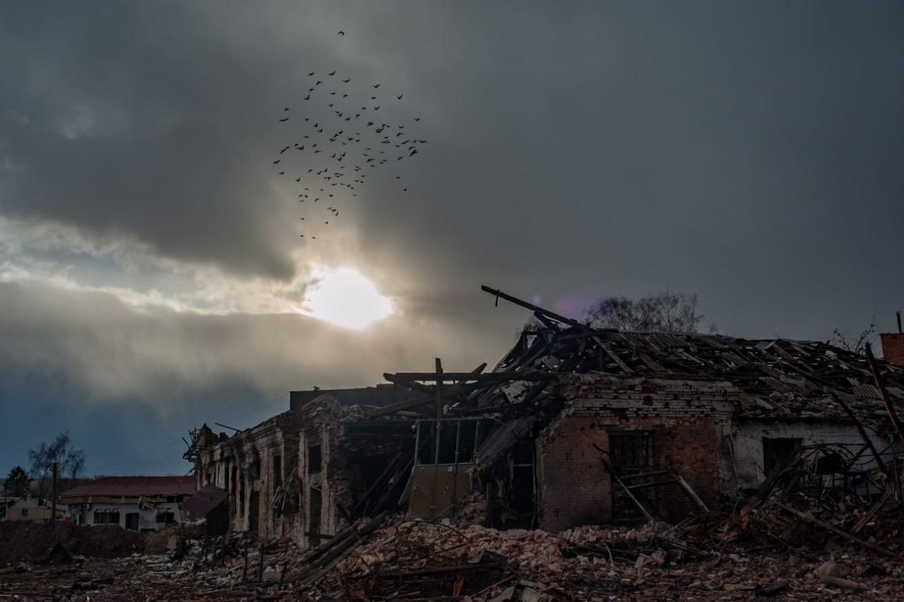 Пейзаж Сумщини після приходу рашистів (30.03.2022)