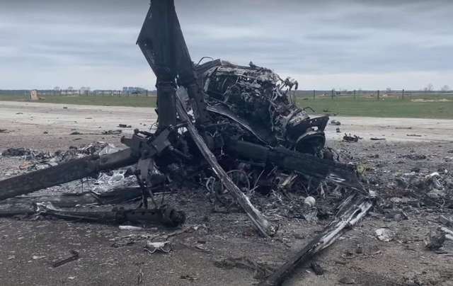 Російський гелікоптер уже після
