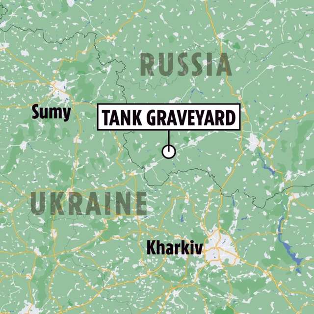 Цвинтар знищених російських танків виявили неподалік Білгорода_1