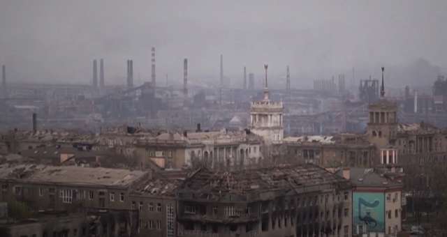 Знищений російськими загарбниками Маріуполь (24.04.2022)