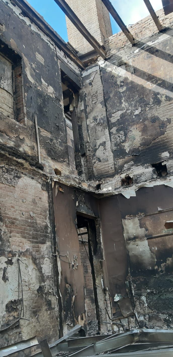 Руйнування  в селі Уди 