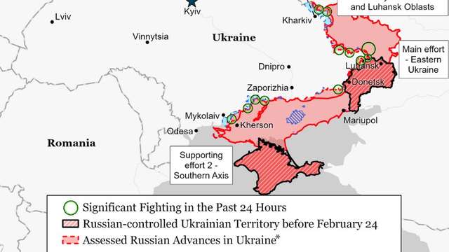 Окупанти мають незначні успіхи у Сіверськодонецьку, але зупинилася на інших напрямках — ISW_2