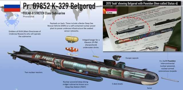 У НАТО забили на сполох через атомний підводний човен РФ К-329 «Білгород»_2