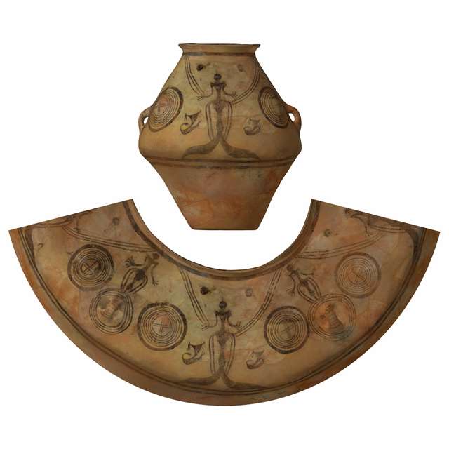 Розписна амфороподібна посудину культури Кукутені (із Софії),