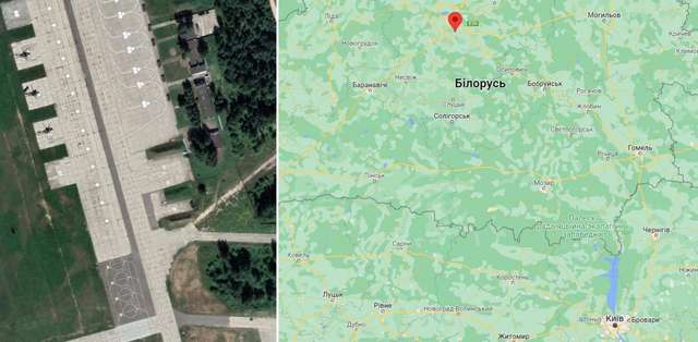 Місце розташування МиГ-31К та ракет