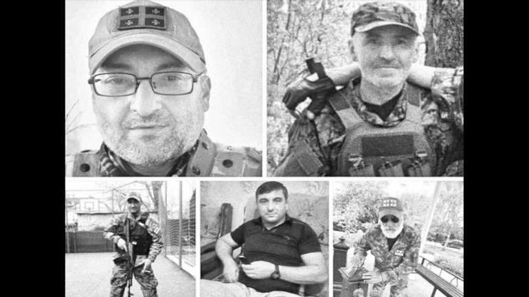 П’ятеро загиблих грузинських добровольців