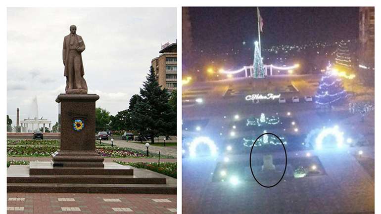 Окупанти демонтували пам'ятник Шевченку у Мелітополі