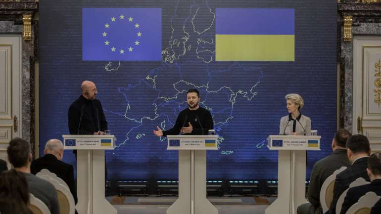 Лідери ЄС, які відвідують Київ, не обіцяють пришвидшення членства України