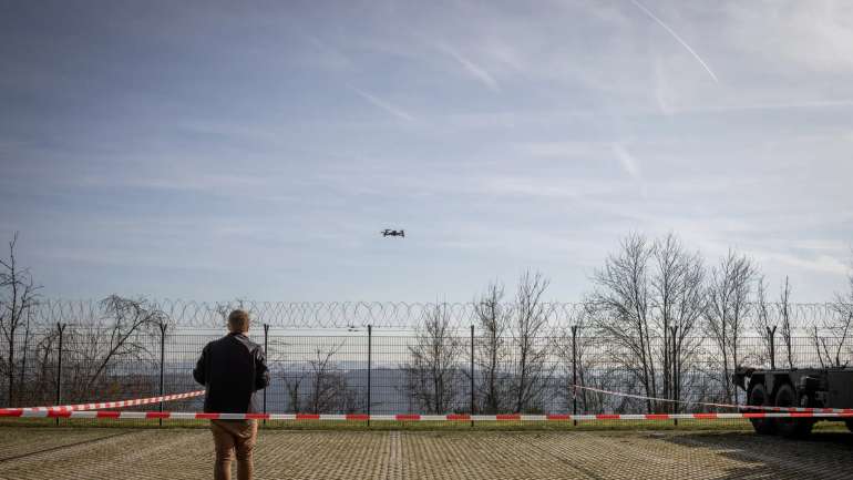 Випробування безпілотника, який прямує до України, на військовому об’єкті в Люксембурзі цього місяця.