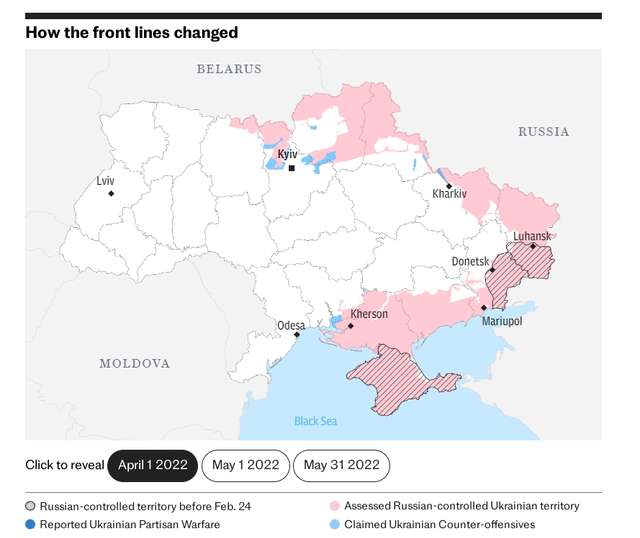 Стан фронту у Квітні 2022 року