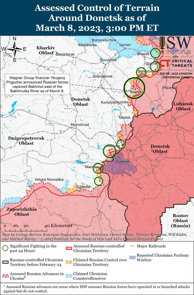 росіяни не змогли оточити Бахмут: карти боїв від ISW_3