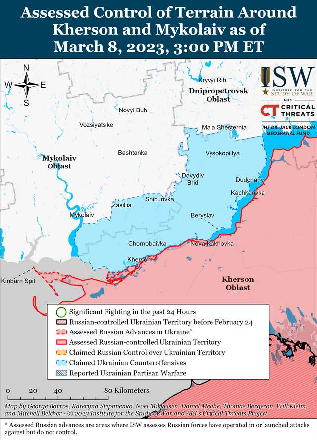 росіяни не змогли оточити Бахмут: карти боїв від ISW_8