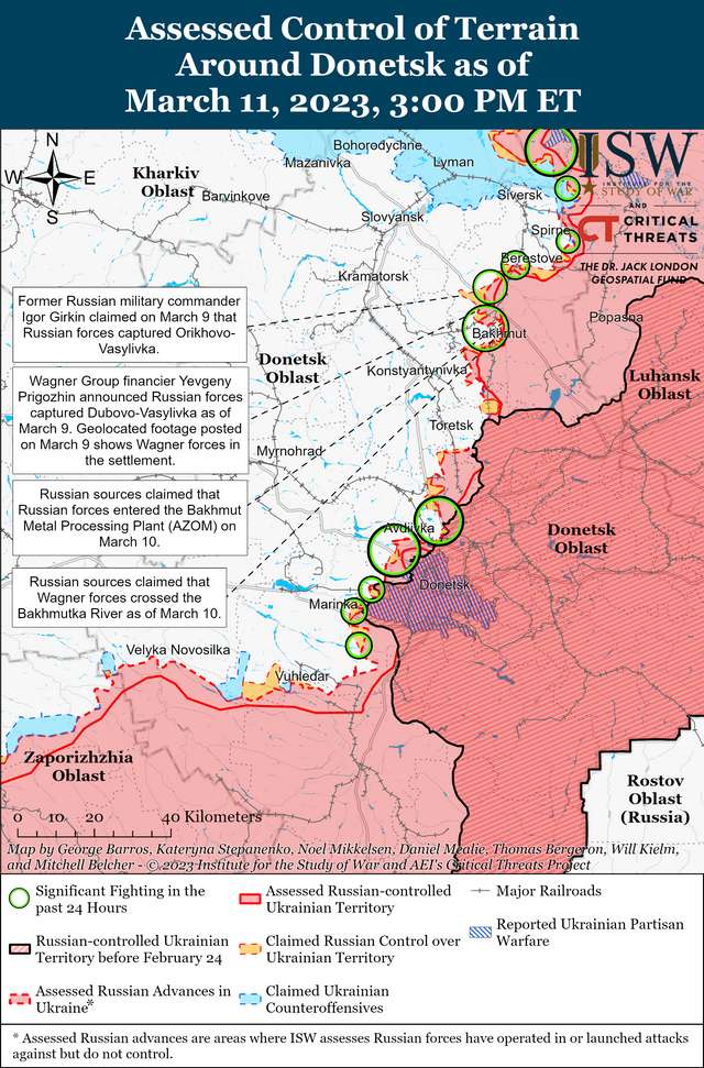 Бої в районі Бахмуту стали більш інтенсивними: карти боїв від ISW_3