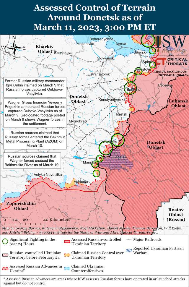 Бої в районі Бахмуту стали більш інтенсивними: карти боїв від ISW_4