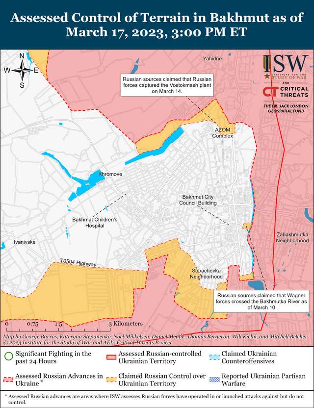 ЗСУ наступали південніше Запоріжжя, а окупанти хочуть відрізати Бахмут: карти боїв ISW_8